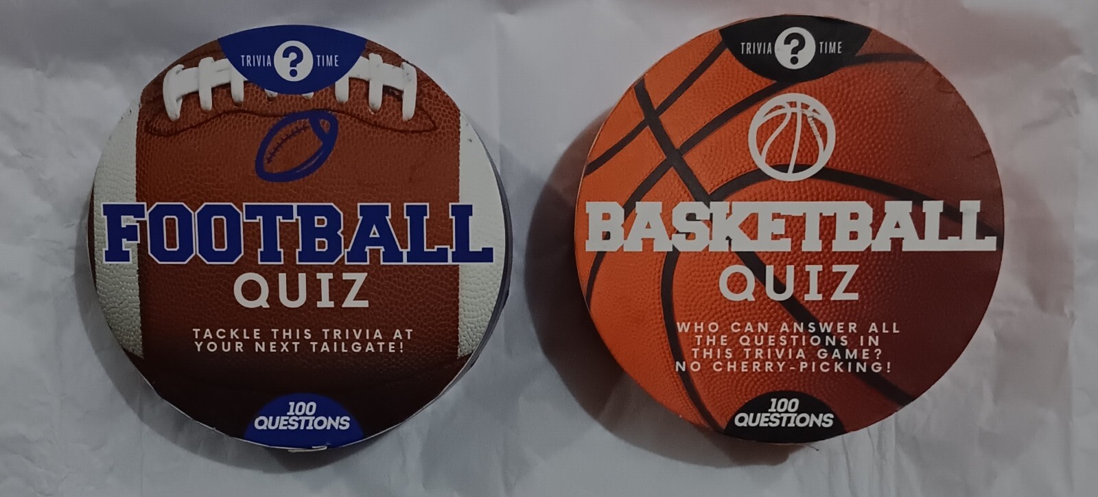 Trivia Time Football Quiz & Basketball Quiz Trivia Games Lot Of 2