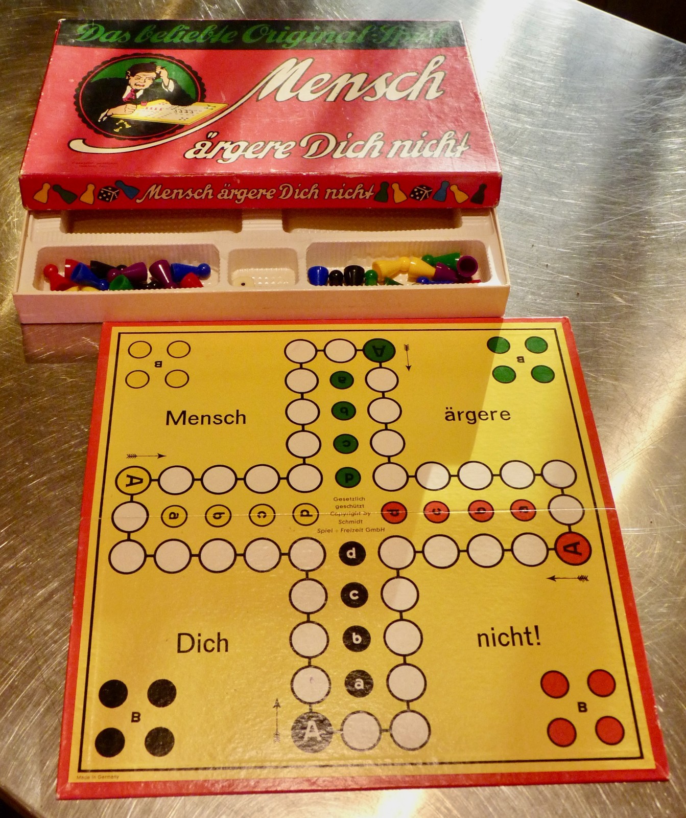 Vintage German Board Game “Mensch, ärgere Dich nicht!” Sorry Parcheesi