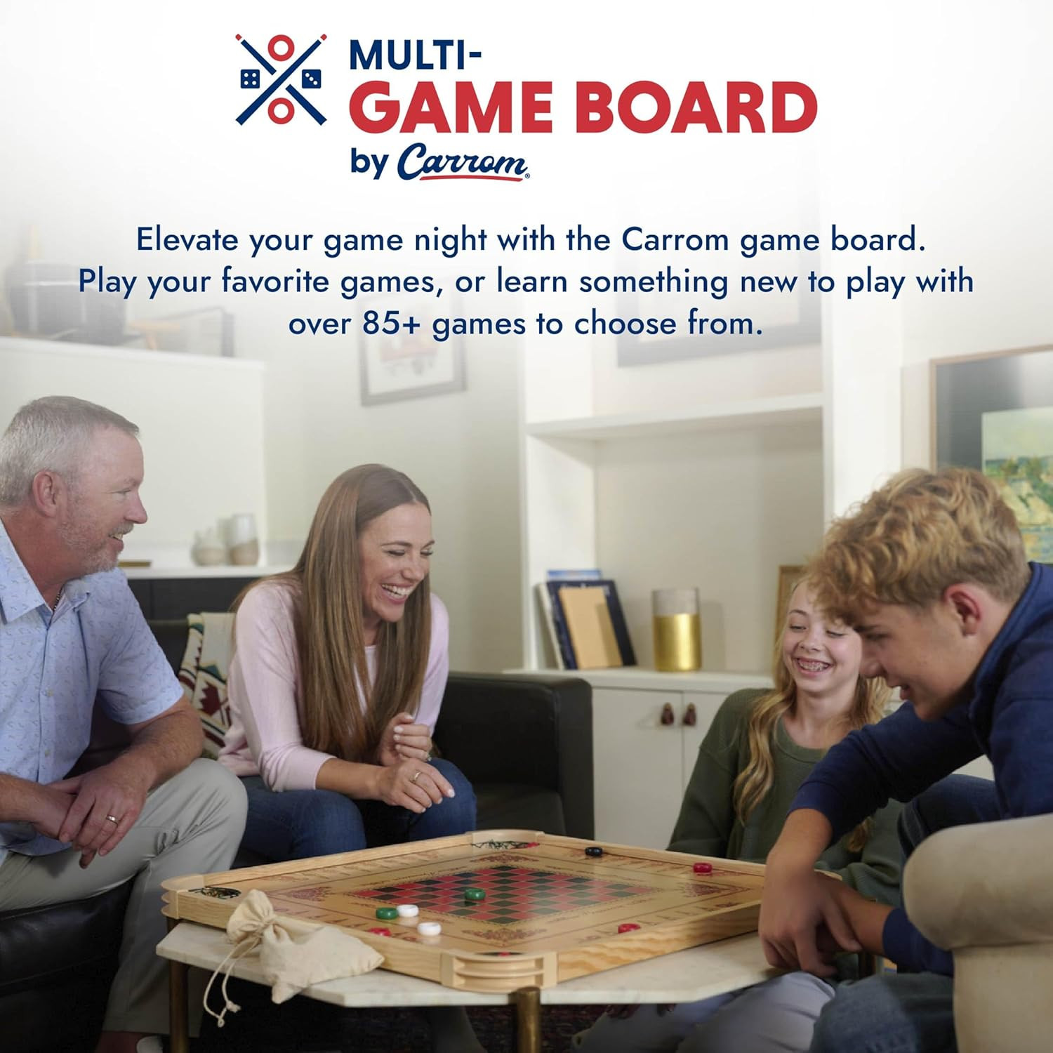 Board Game Set — Large Board Games for Adults & Children — over 85 Board Games f