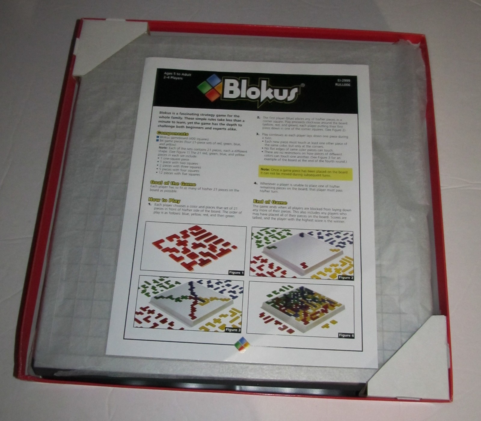 Blokus 2005 Strategy Family Board Game, Educational Insights NEW in OPEN Box