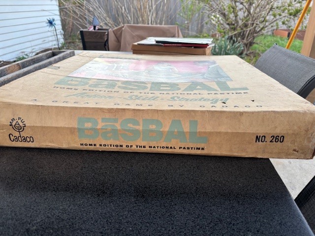 1966 Vintage Indoor BasBALL Game – with original box and instructions