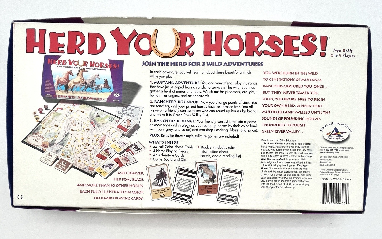 Vintage 1997 Herd Your Horses Board Game – 99% Complete: No Manual Rare HTF