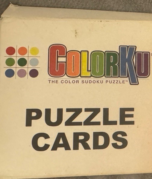 ColorKu Color Sudoku Puzzle Cards 2-Sided #1-104 Instructions & Color Conversion
