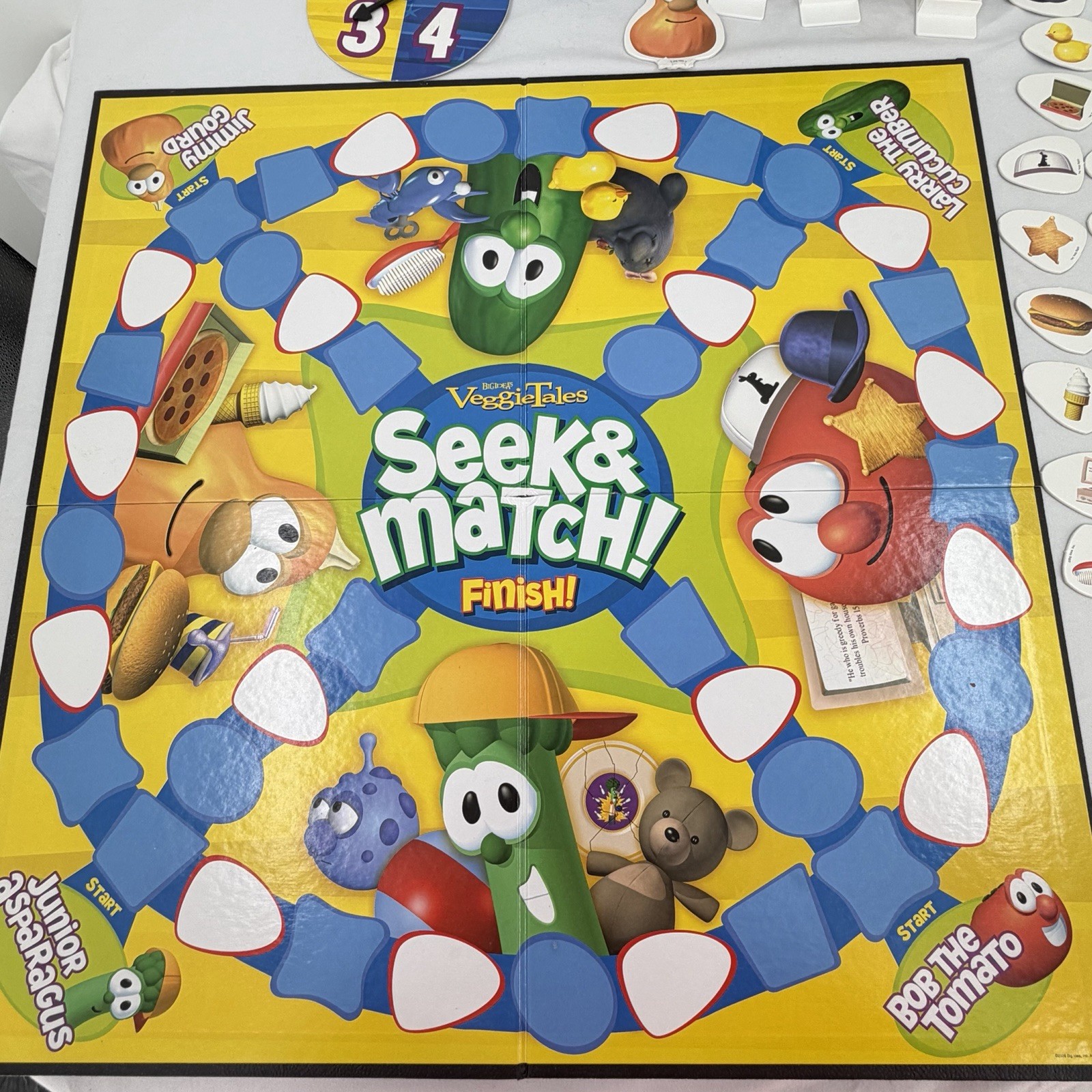 Veggie Tales 2006 Seek & Match Board Game by TaliCor ~ Complete