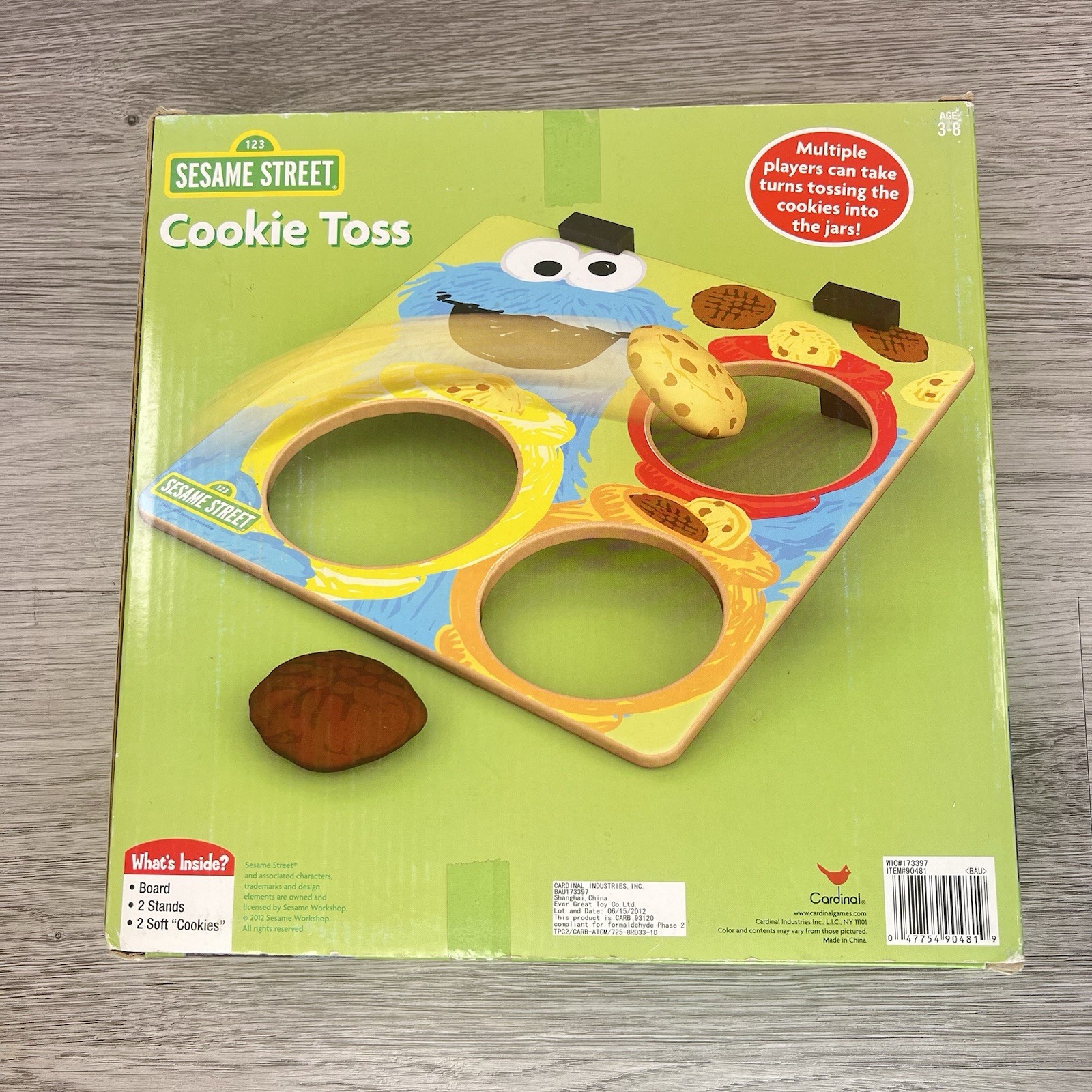 Sesame Street Cookie Toss Cookie Monster Multiplayer Preschool Activity Game NEW