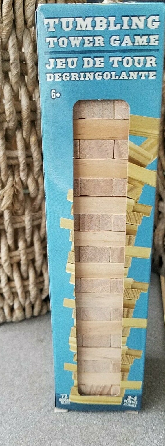 72 PCS SET Tumbling Tower Game Wooden Stacking Blocks DOUBLE the Qty & Fun
