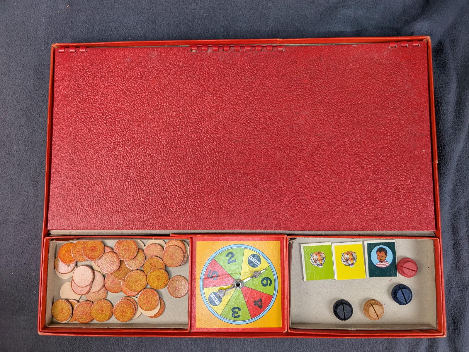Antique Game of Black Sambo Board Game 95% Complete 1920s Saml Gabriel NY Vtg