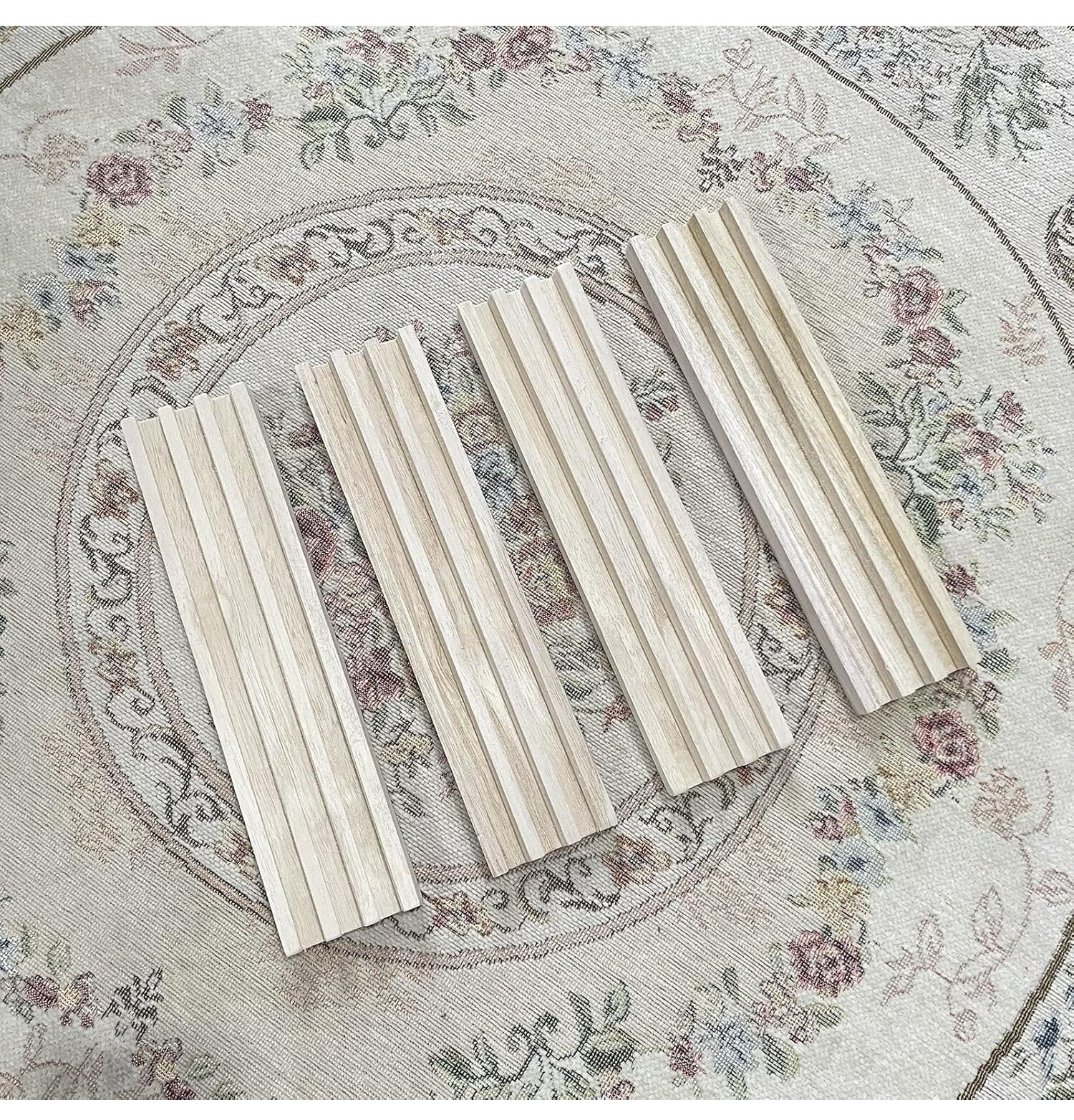 Domino Racks for Mexican Train Dominoes – Wooden Domino Holders Set of 4