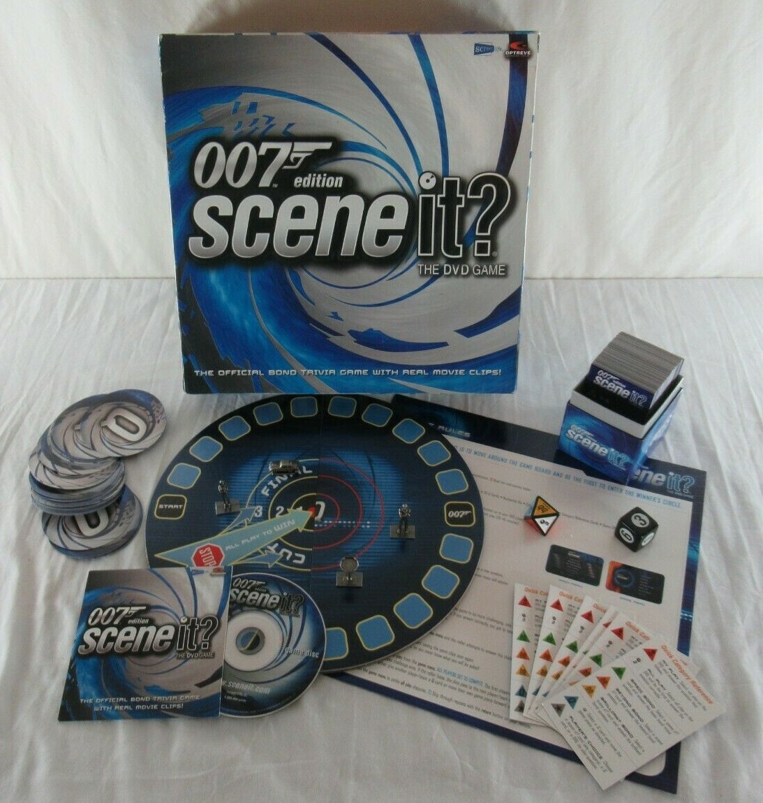 James Bond 007 Edition Scene It? DVD Board Game Screenlife 2004 100% COMPLETE