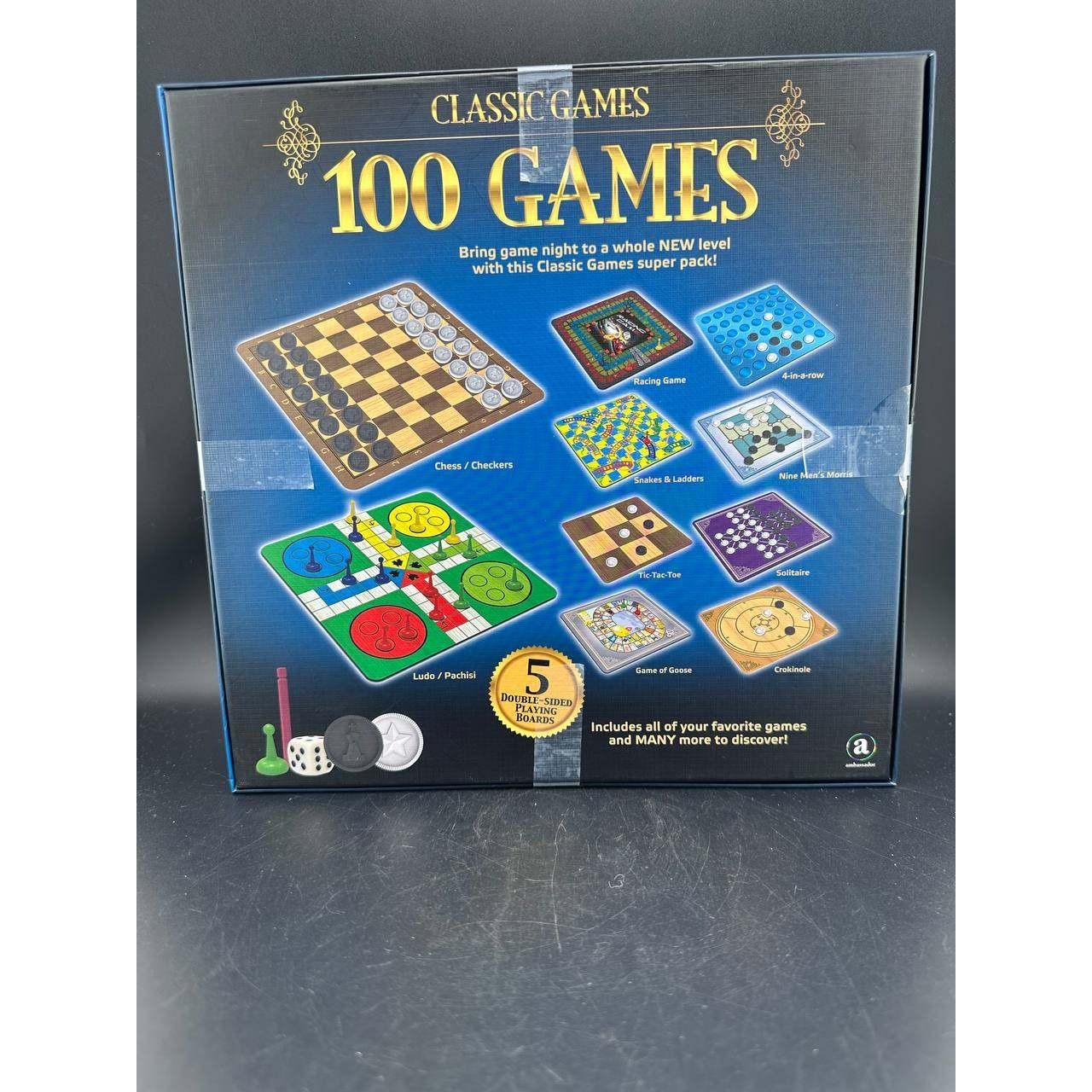 Ambassador Classic Games 100 Games Set 5 Double-Sided Boards – G01 (18)