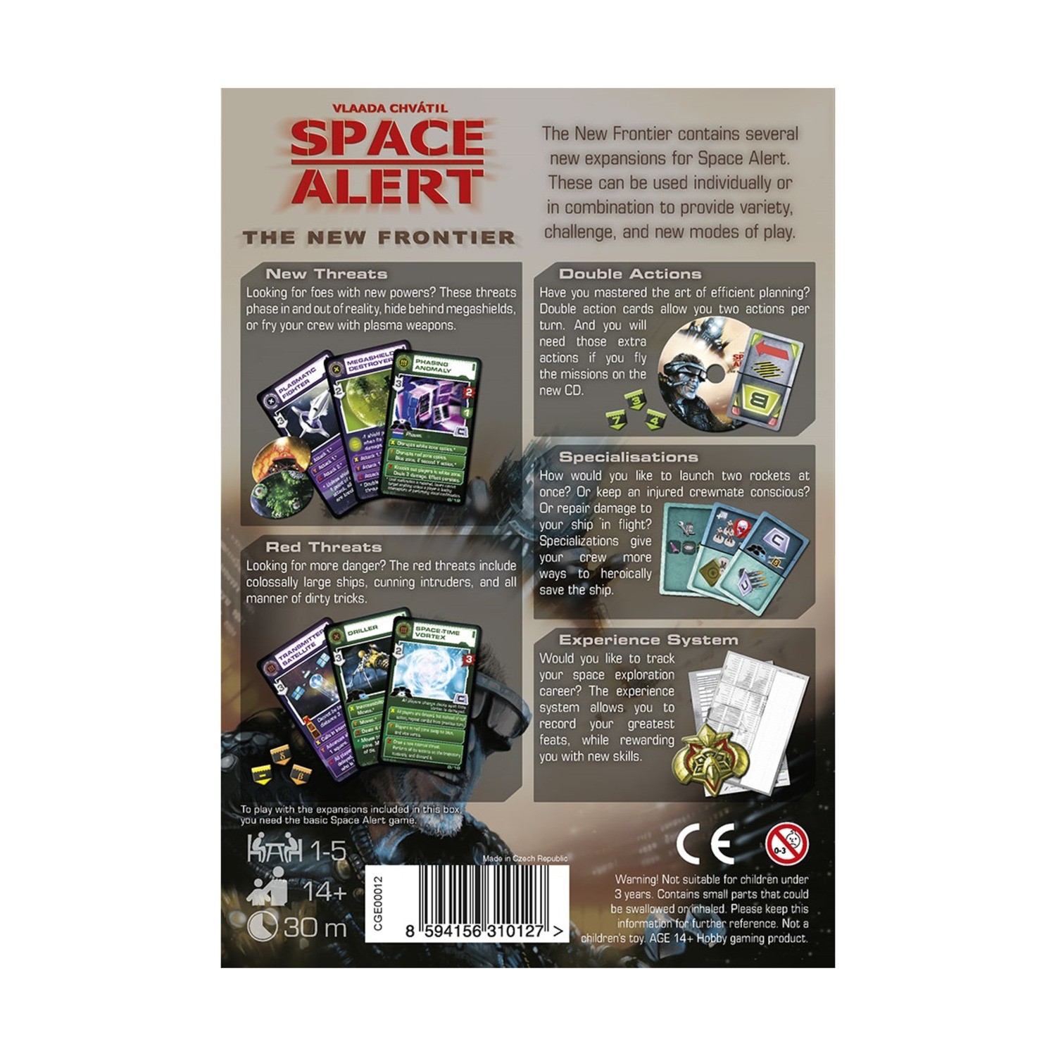 Czech Games Boardgame Space Alert – The New Frontier Expansion Box VG+/Mint