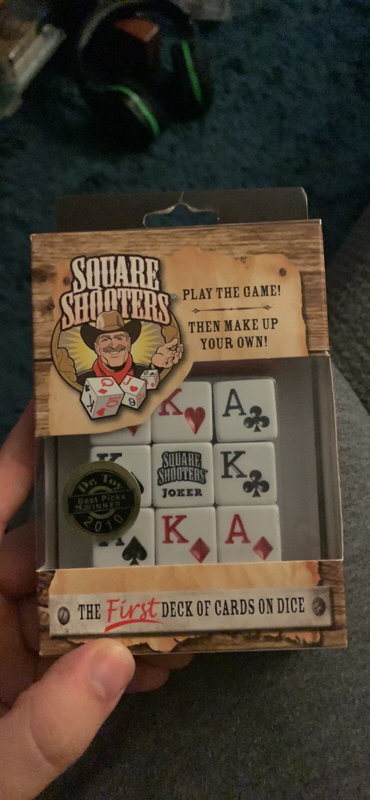 Square Shooters Dice Game The First Deck of Cards on Dice Poker Western Cowboy