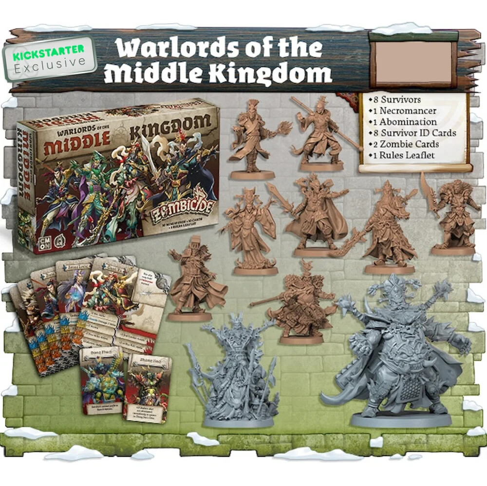 Zombicide: White Death Warlords of the Middle Kingdom – Kickstarter Exclusive