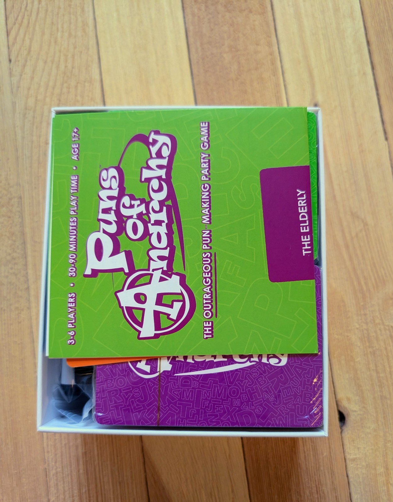 Brand New Puns of Anarchy Party Game for 3+ Players, Includes Dry Erase Markers