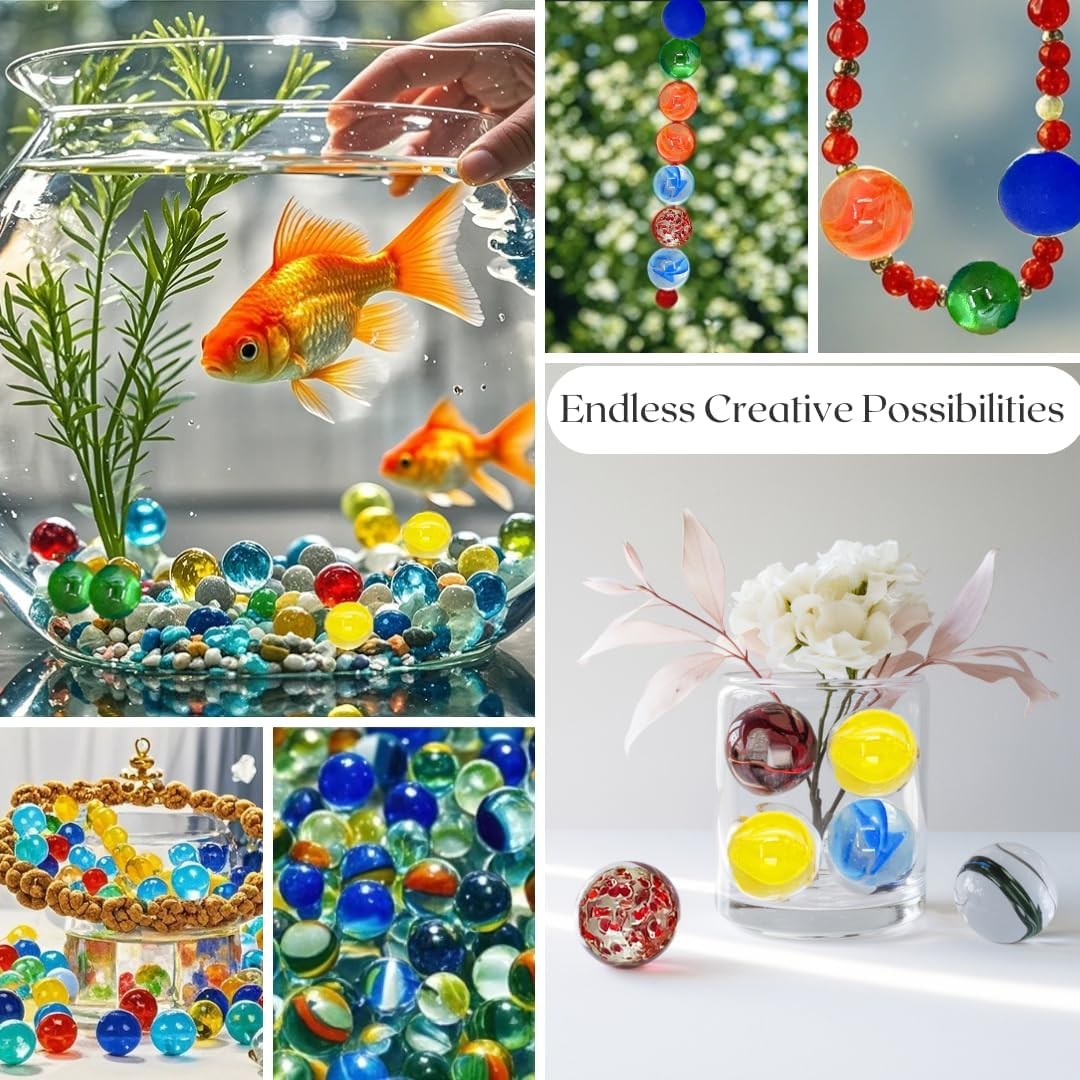 50Pcs 16mm Glass Marbles Multiple Colors Bulk Collection Cat Eye Marble 50pcs