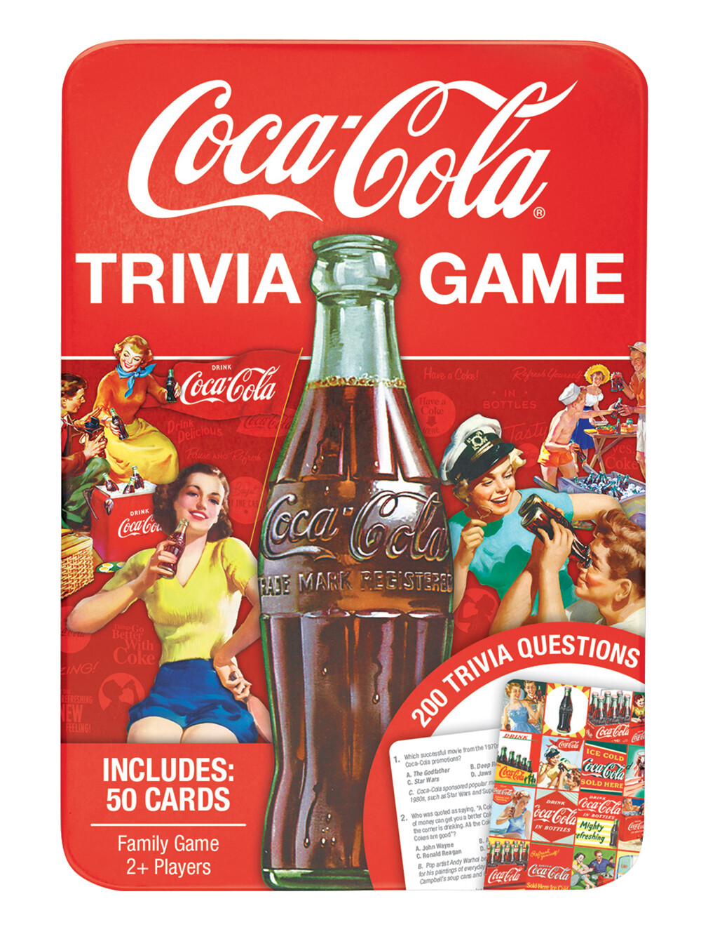 MasterPieces – Coca-Cola Trivia Game with Collectible Tin