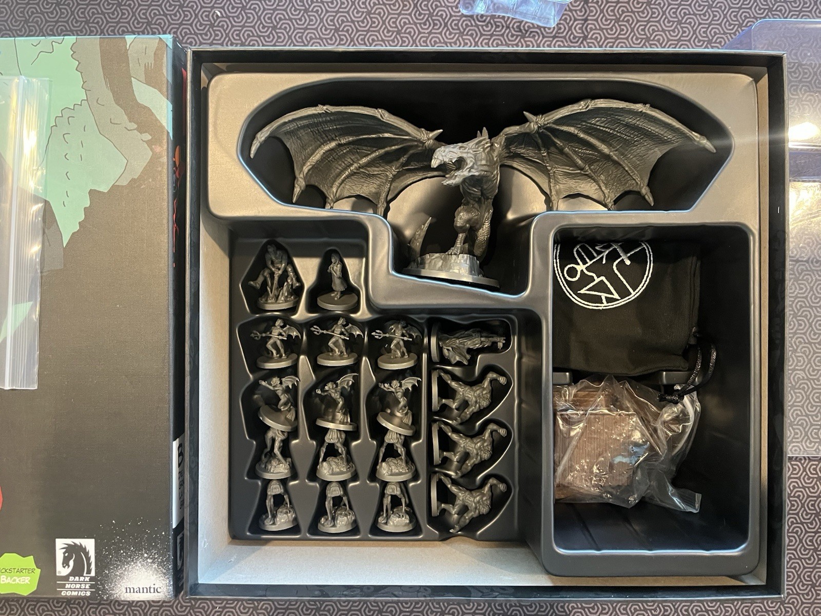 Hellboy The Board Game Kickstarter Edition + Big Box Of Doom & 3 Expansions