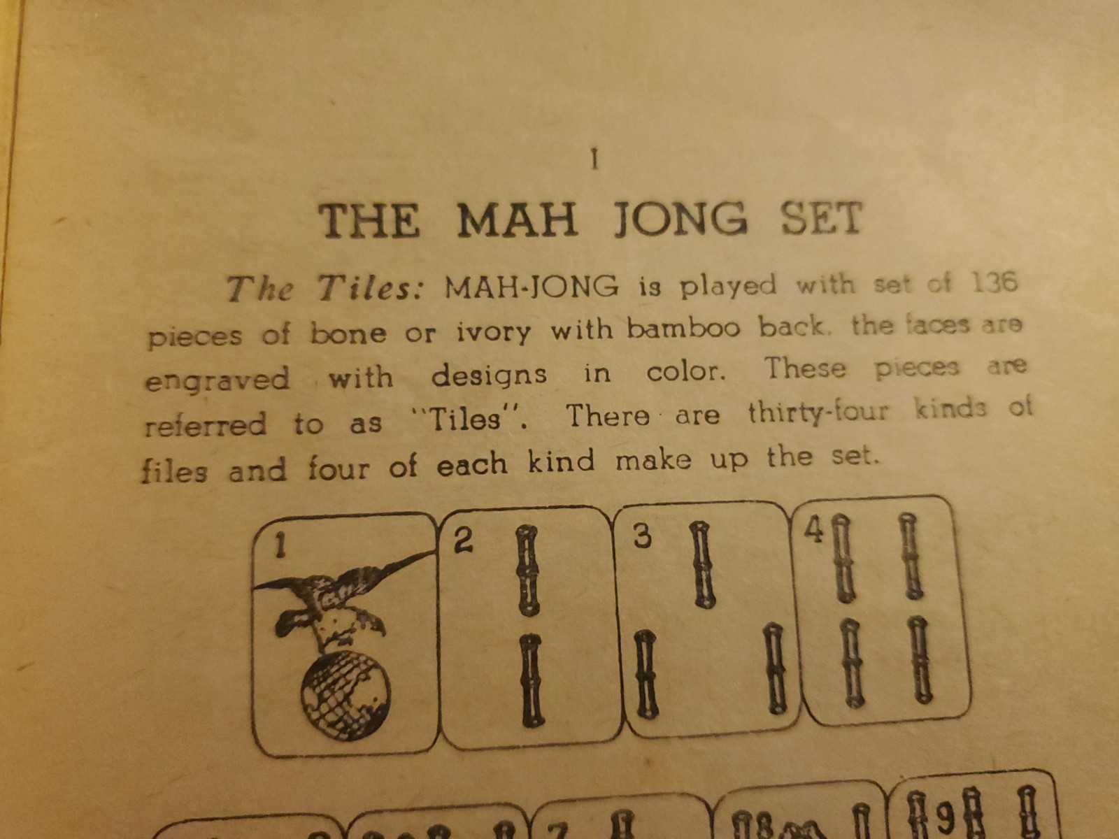 1920s Standard Rules for the Chinese Domino Game of Mahjong – Orig Green Pung Wo