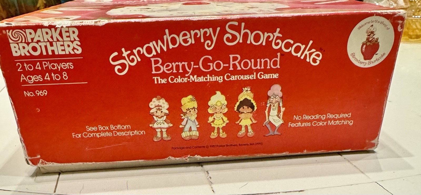 Vintage 1981 Strawberry Shortcake Berry Go Round Game Parker Brothers Incomplete
