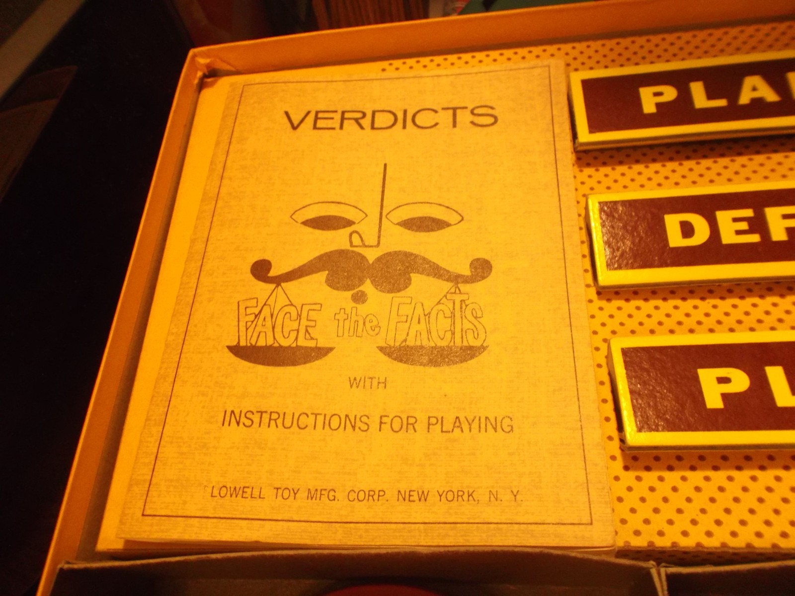 Face the Facts Board Game – Lowell Toys – 1961 – Complete