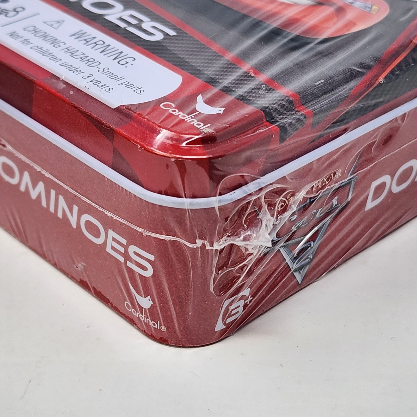 Disney Pixar Cars 2 Dominoes Cardinal 28 Plastic Dominoes Factory Sealed Tin