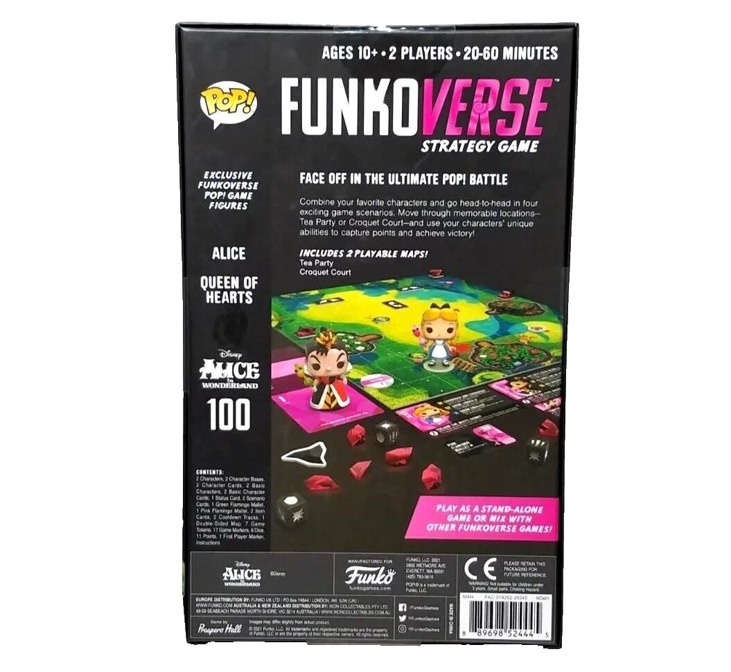 FunkoVerse Alice In Wonderland Disney Strategy Game Limited Edition 2021 New