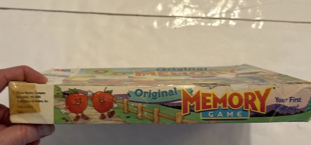 Vintage Kids Board Game 1990 Milton Bradley Original MEMORY Game