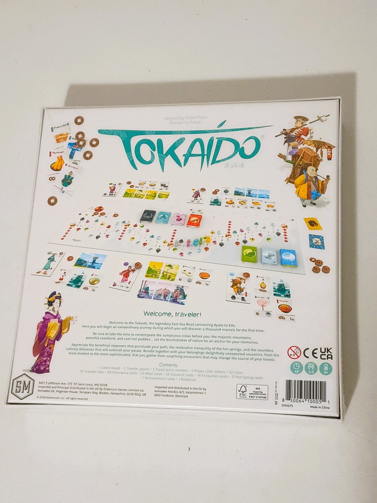 Tokaido board game by Stonemaier Games (2024), 1-5 Players, NEW!