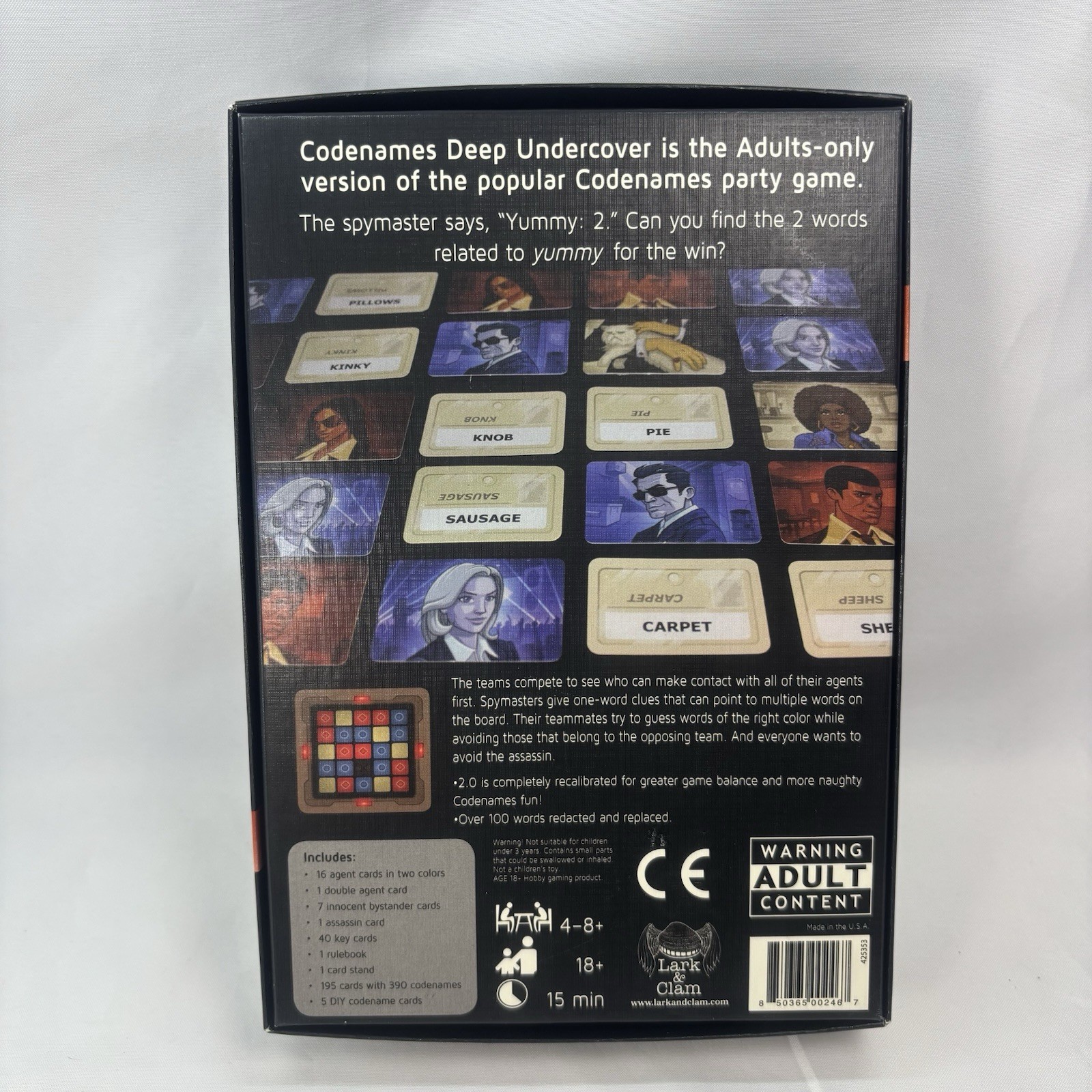 Codenames Deep Undercover 2.0 Adult Word Game Open Box Complete Lark & Clam