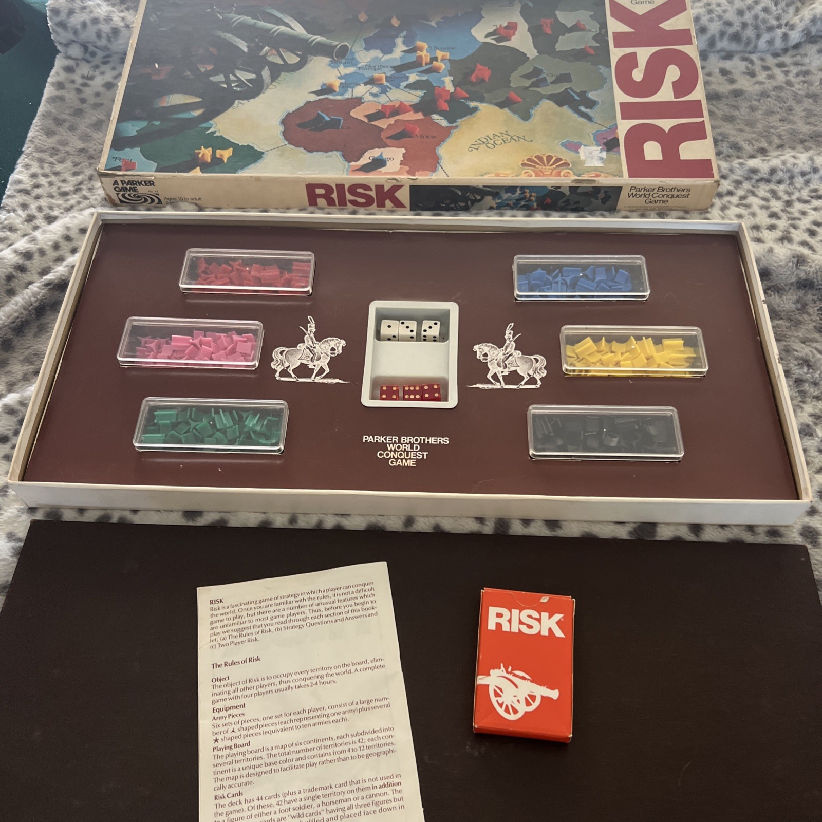 Vtg 1975 Risk Parker Brothers World Conquest Game Complete 10 to Adult