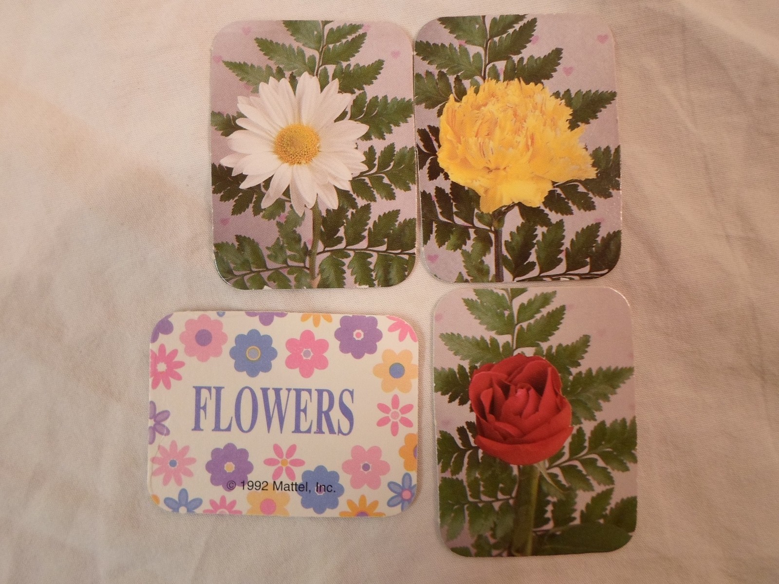 *Replacement Part* Barbie Dream Date Board Game 1992 *Lot of 4 Flower Gift Card*