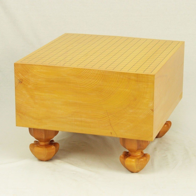 Mint Japanese Goban IGO “HON-KAYA 本榧” Wooden Board 4 legs Thick 7.6 in With Box