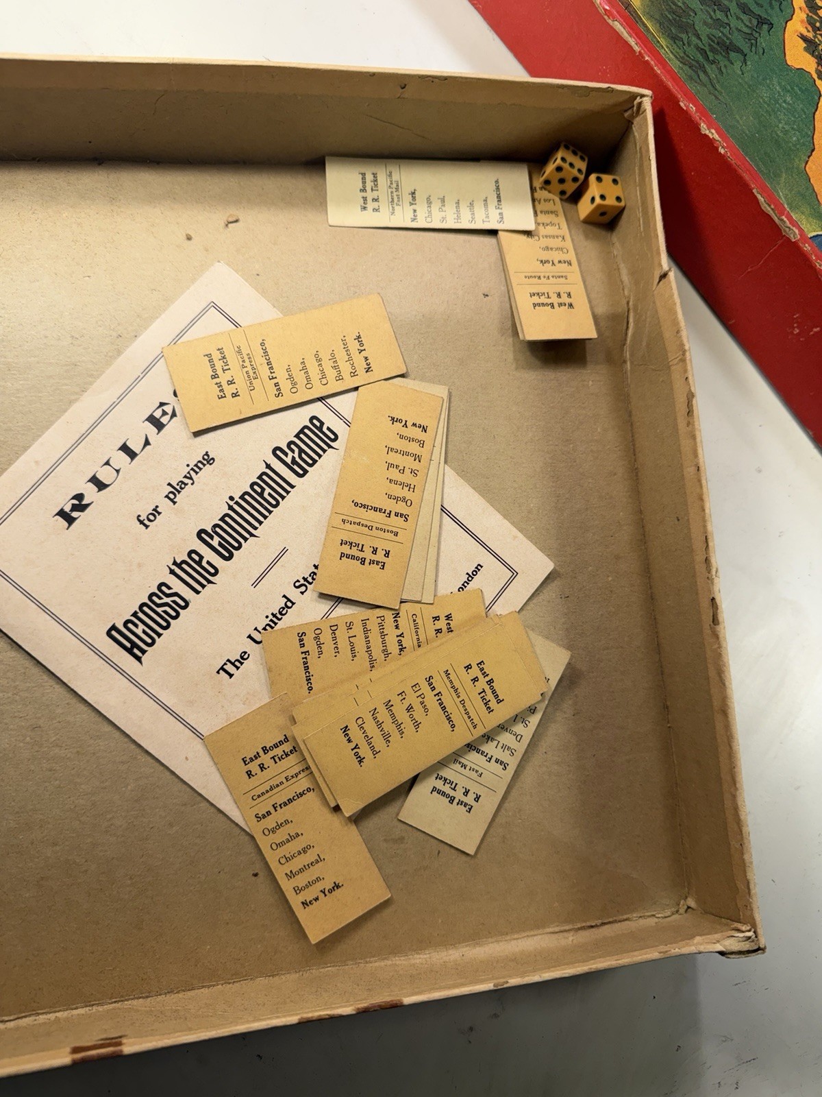 1935 Across The Continent Game – Parker Brothers – The United States Game