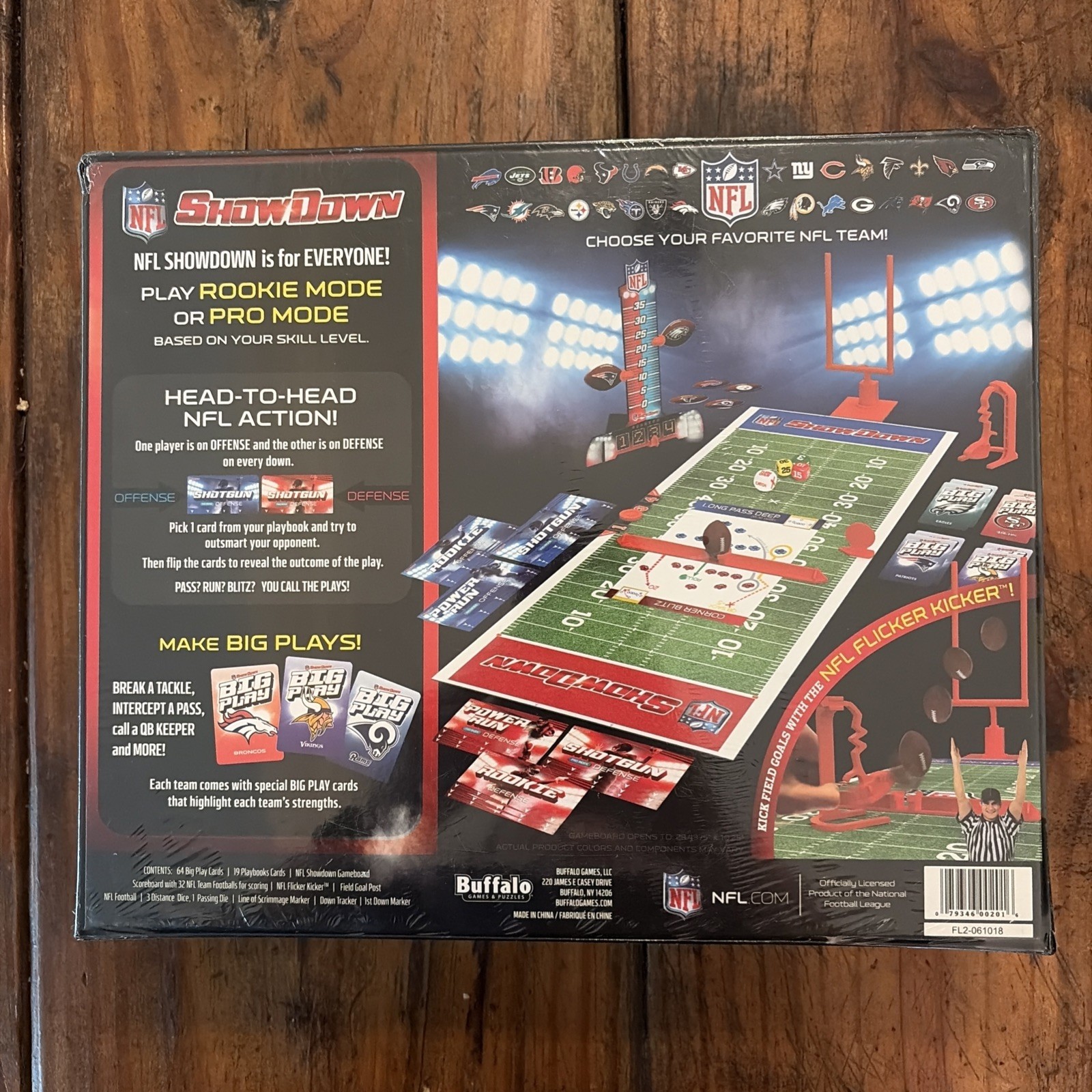 NFL SHOWDOWN Football Board Game You Call The Plays New Factory Sealed