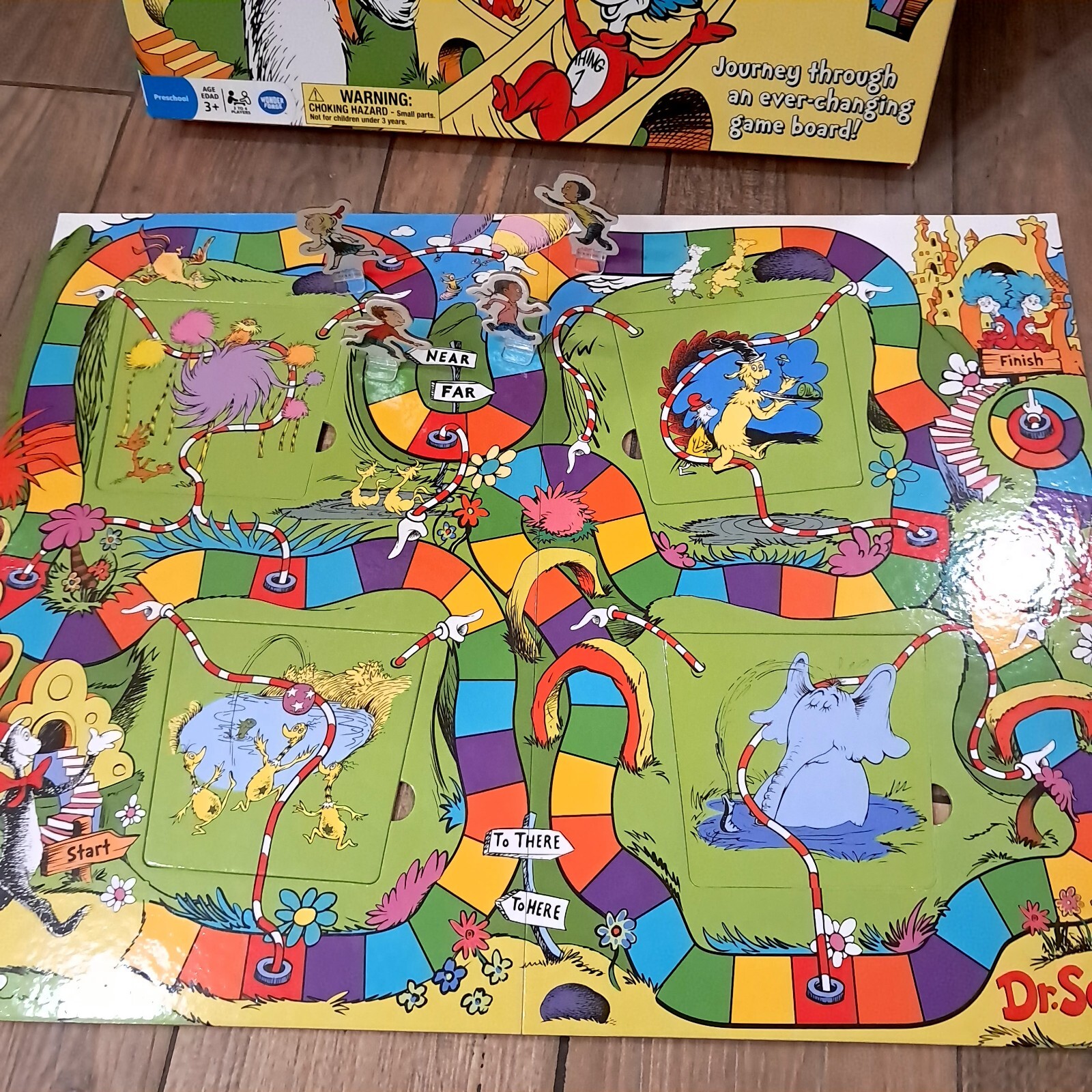 Dr. Seuss Surprise Slides Board Game Preschool kids Cat in the Hat Wonder Forge