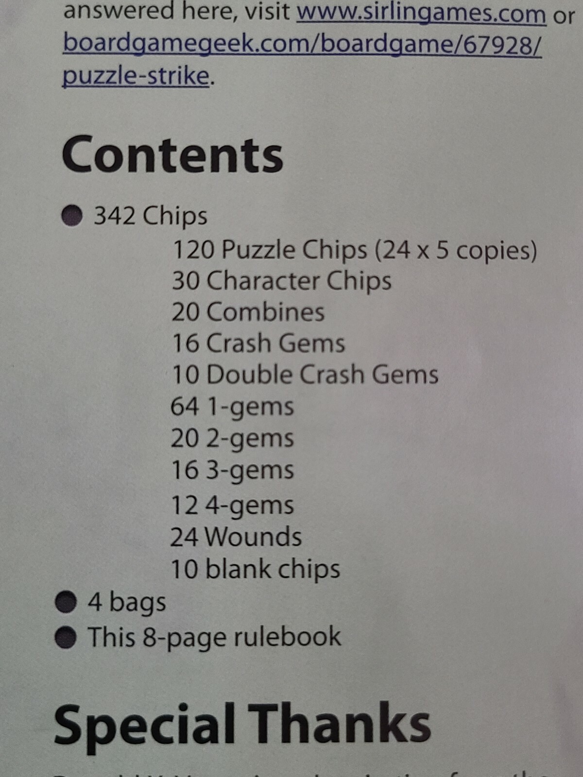 Puzzle Strike – Bag of Chips (Sirlin Boardgame) – Complete