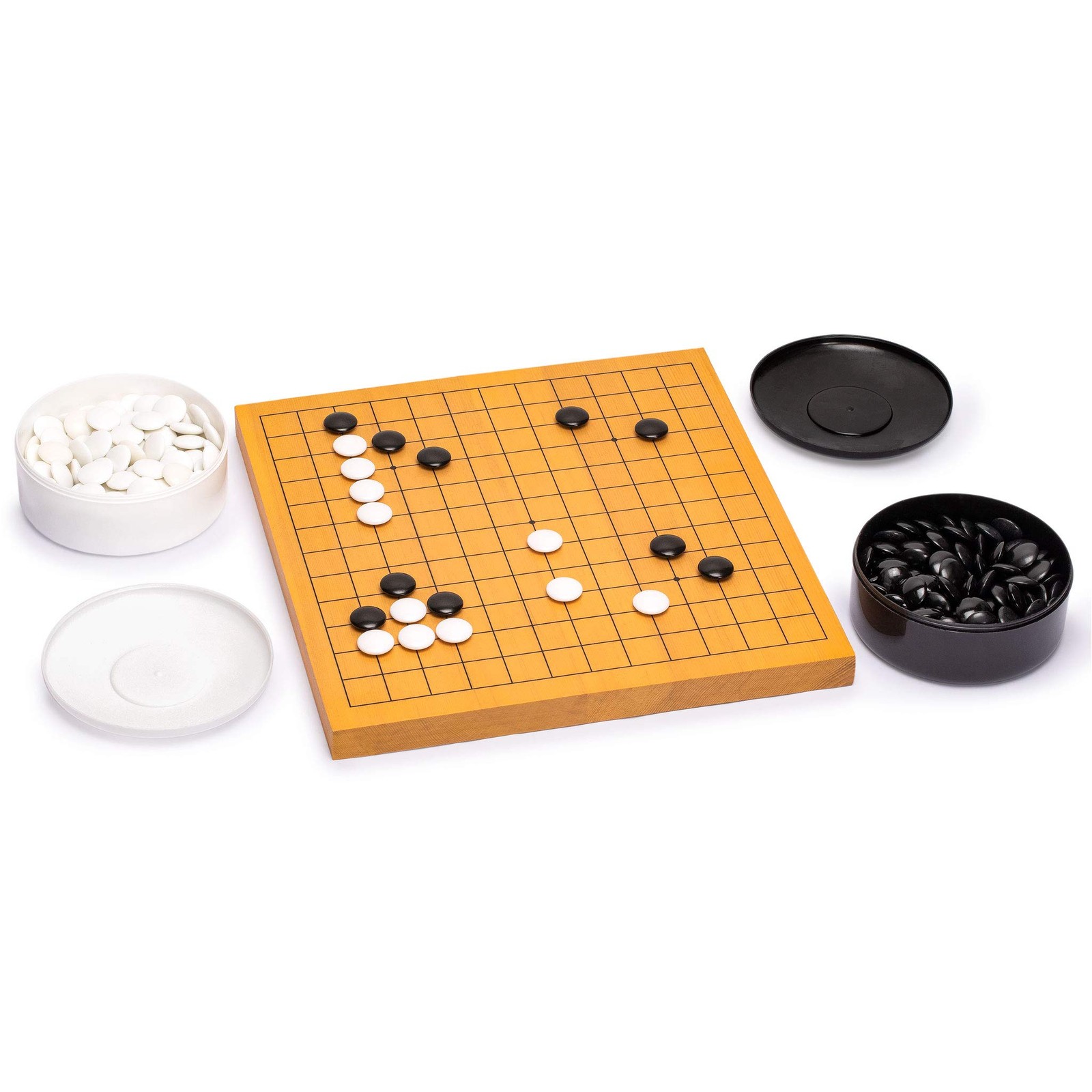 Yellow Mountain Imports Shin Kaya Beginner’s Reversible 13×13 / 9×9 Go Game Set