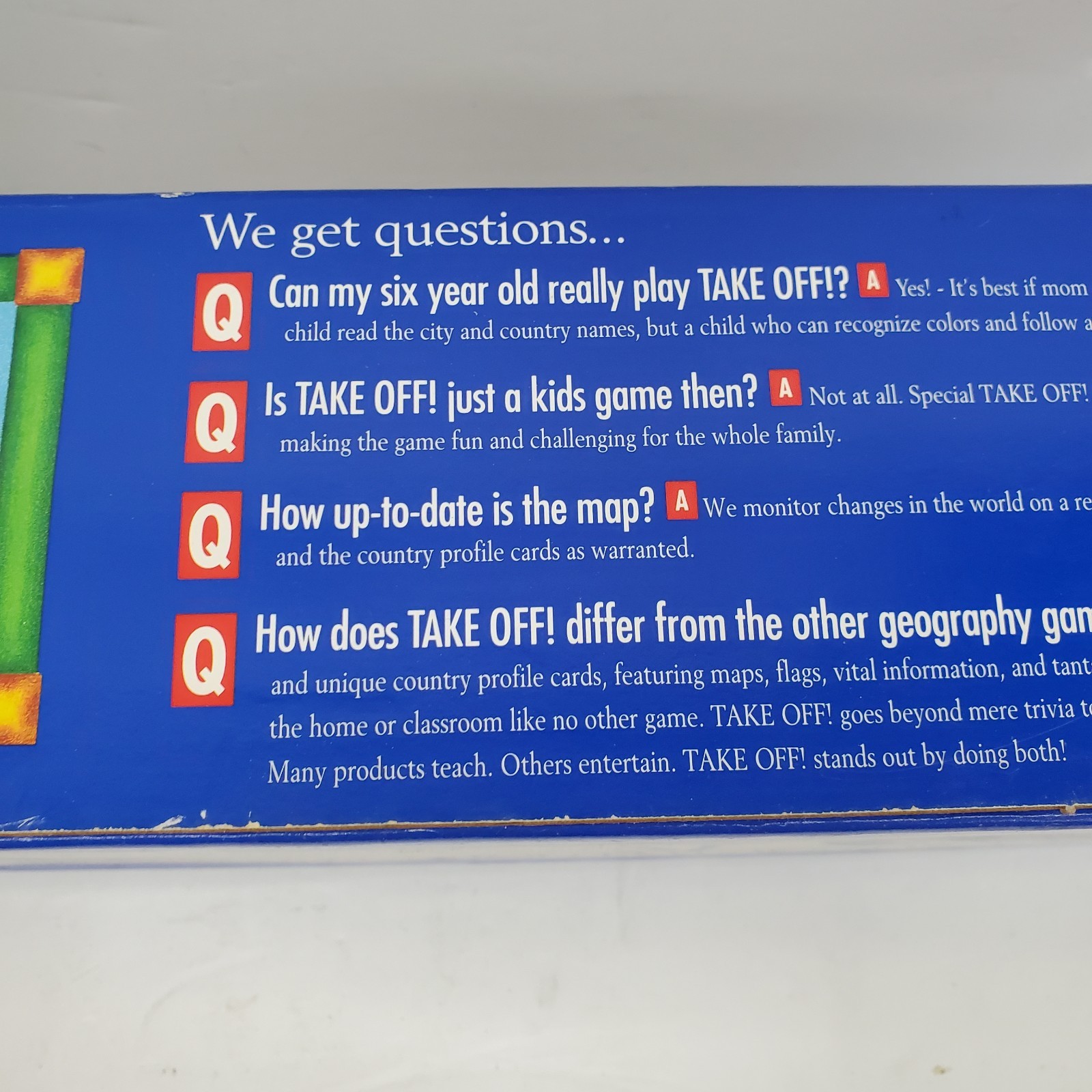Take Off Board Game World Edition The Game That Teaches Geography 1994 Complete