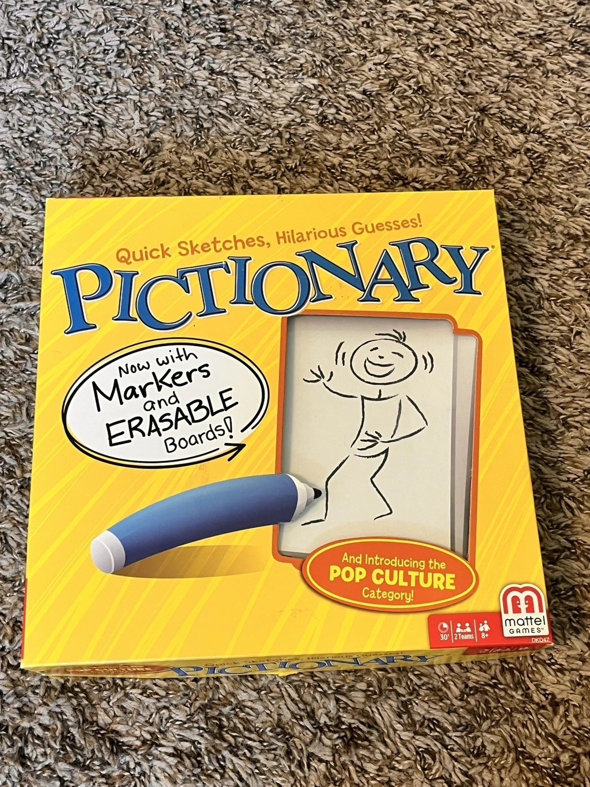 Pictionary by Mattel Markers & Erasable Boards Pop Culture Category COMPLETE