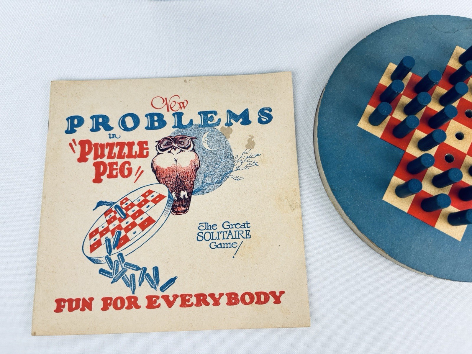 Vintage 1929 Puzzle Peg Game with Instructions – Lubbers & Bell Mfg Co