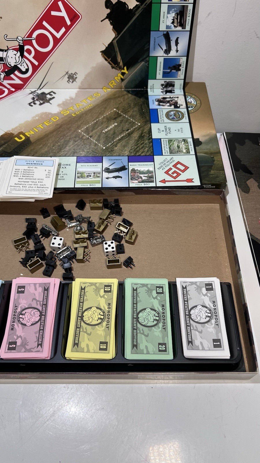 MONOPOLY 2002 United States Army Edition – Hasbro Board Game – Has All Pieces