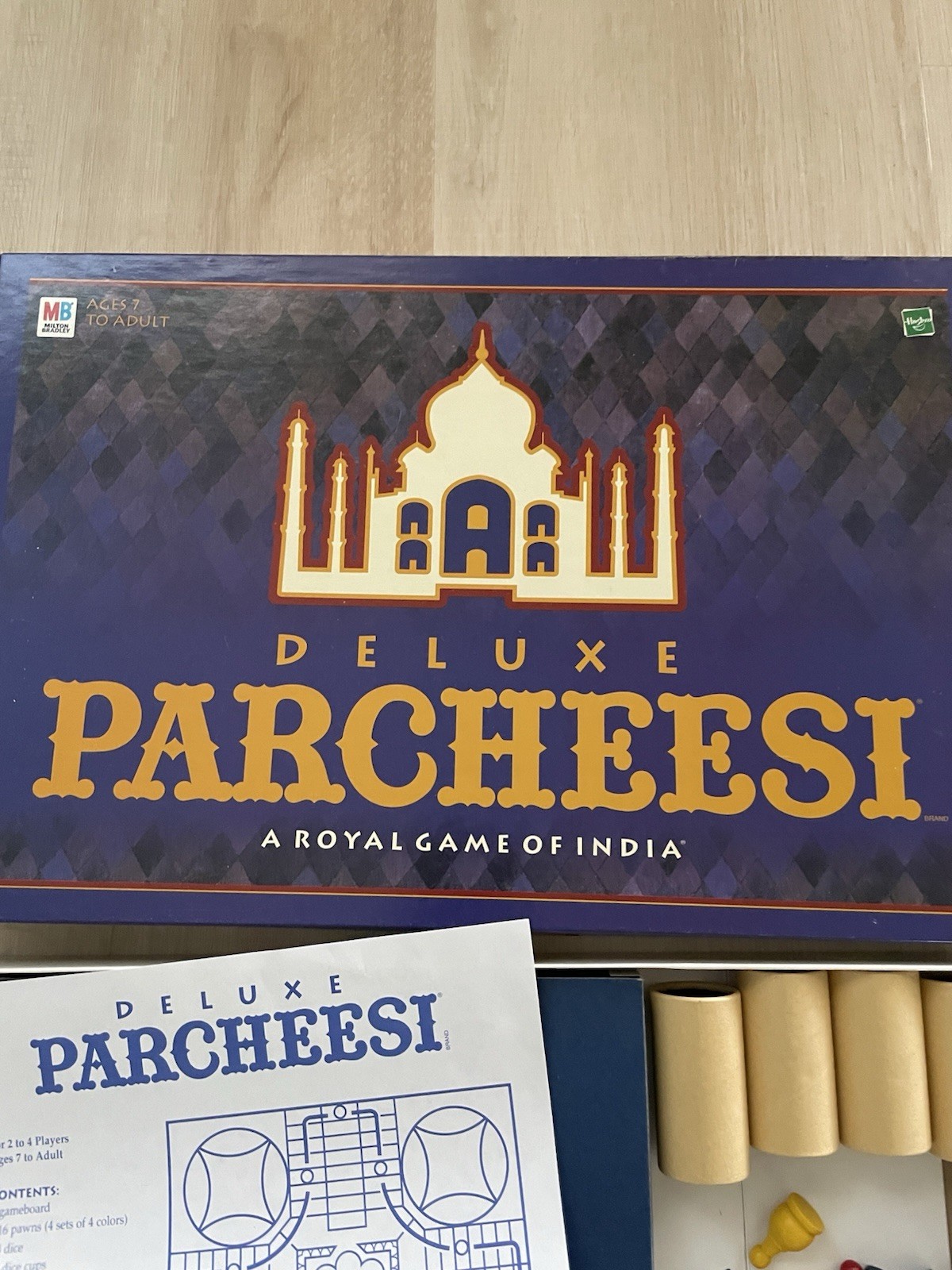 Milton Bradley 1999 Deluxe Parcheesi Board Game Complete In Box