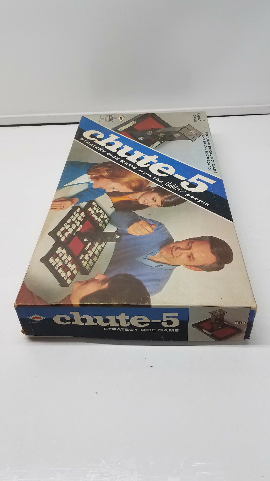 Vtg ES Lowe & Milton Bradley CHUTE-5 Yahtzee Dice Board Game Complete 1973