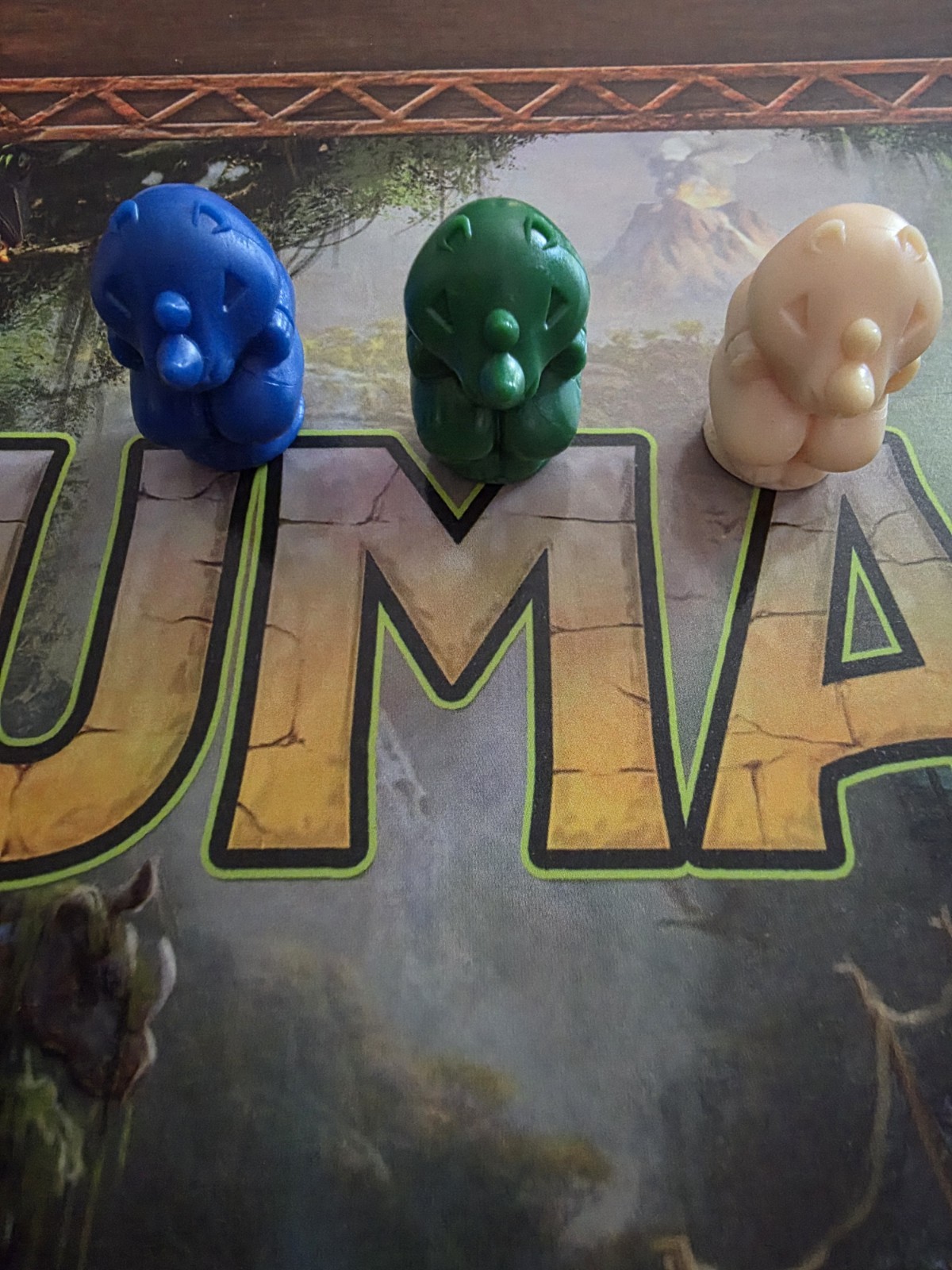 Jumanji Deluxe | 4 Rhino Movers Figures | Official Replacement Game Pieces Pics