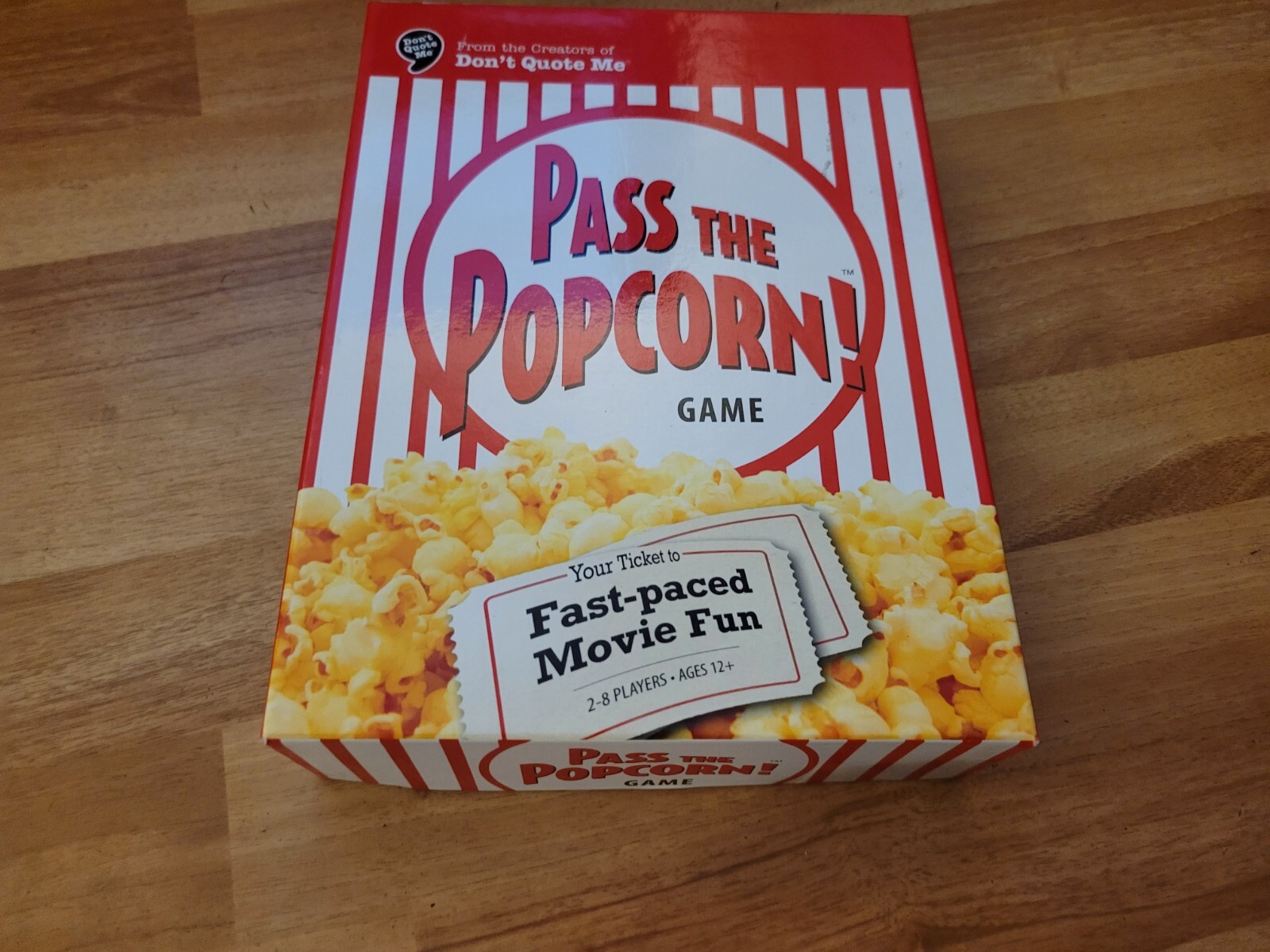 PASS THE POPCORN board GAME Your Ticket to Fast-Paced Movie Trivia Fun COMPLETE