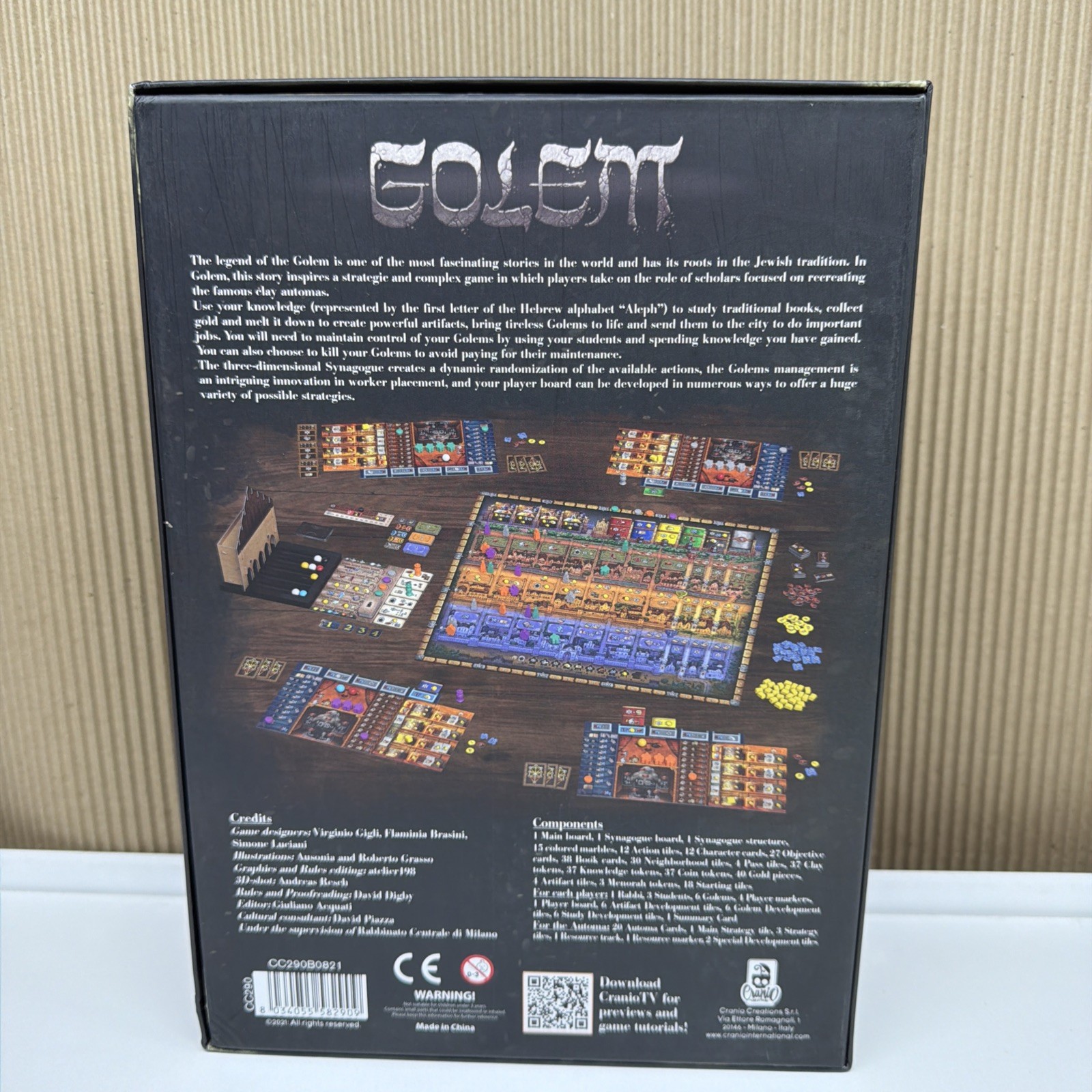 Golem – Heavy Strategy Complex Euro Jewish Lore Board Game W/ Solo Automa