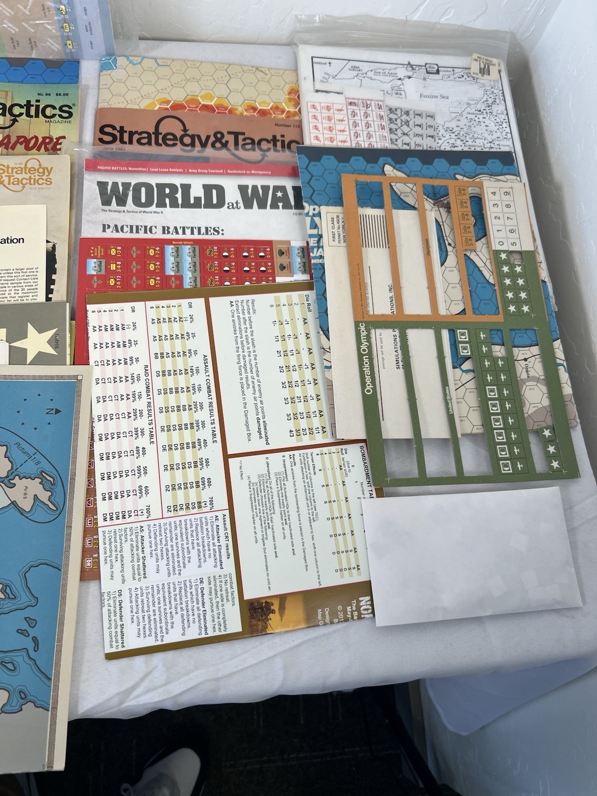 Strategy & Tactics Magazine War Games Bulk Lot Maps Pieces Guides Mixed Lot