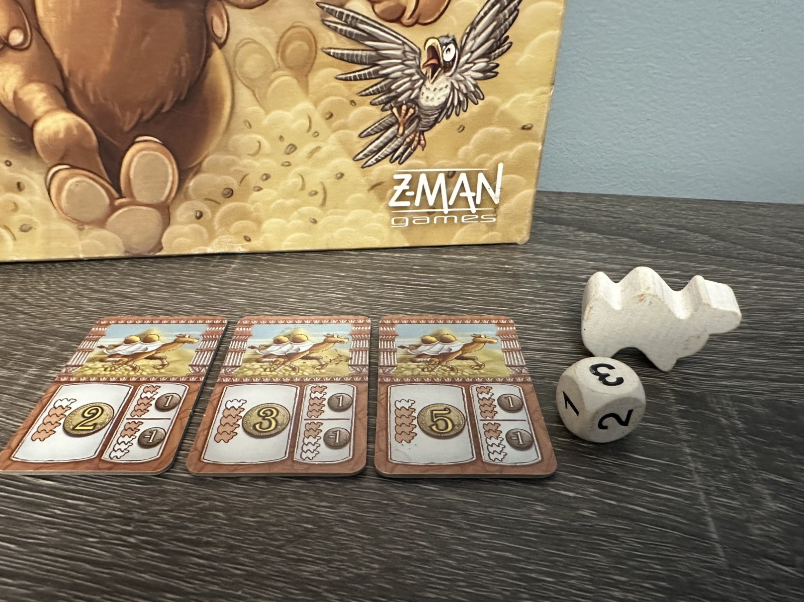 Camel Up Board Game First Edition Replacement Pieces White Player Piece Cards