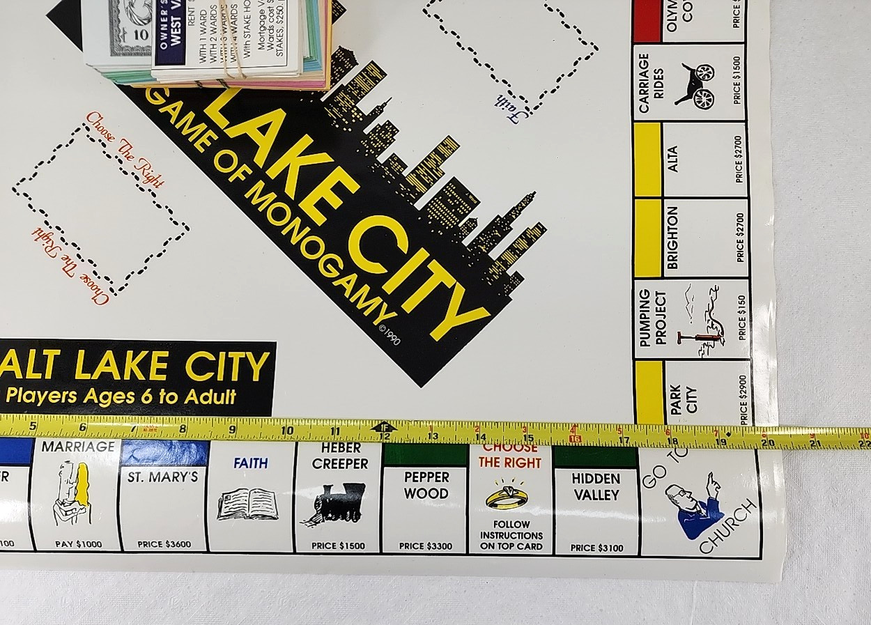 Vintage Salt Lake City The Game of Monogamy LDS Mormon Family Monopoly READ!!
