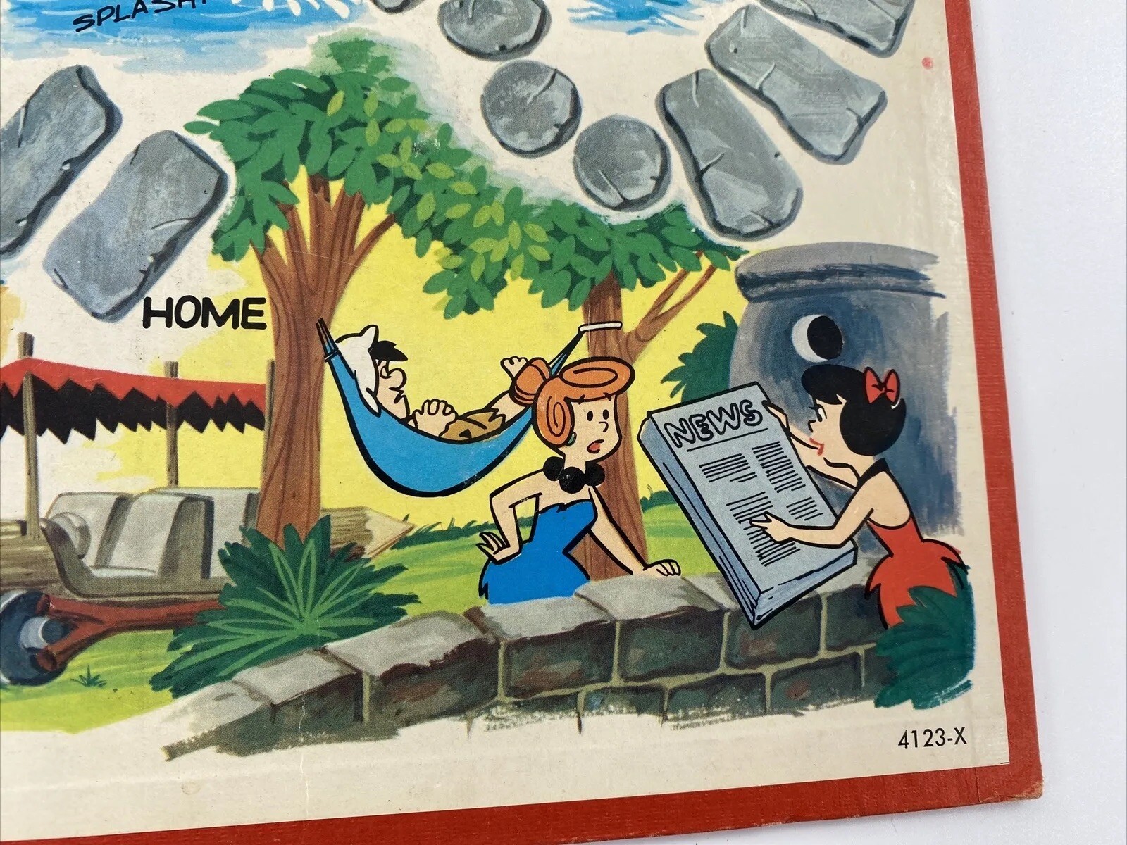 Flintstones Board Game Milton Bradley 1971 Messed Up Vacation GAME BOARD ONLY
